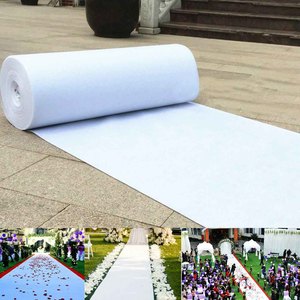 Felt Aisle Runner - White - No Backing (10m)