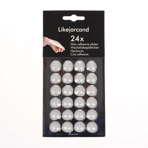 Christmas Table Linen And Decorations: Candle Wax Adhesive Pads For Candles (24pc)