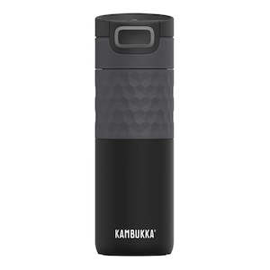 Kambukka: Kambukka ETNA 3-in-1 Snapclean Travel Mug 500ml - Black Steel