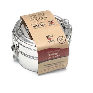 Meals In Steel: Meals In Steel Twin Layer Tiffin  Lunchbox