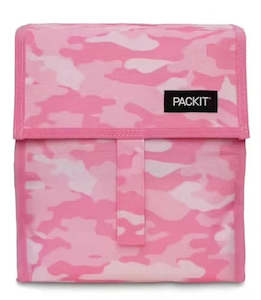 Freezable And Insulated Lunch Bags: PackIt Freezable Lunch Bag Pink Camo