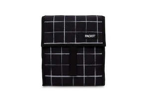 Packit Freezable Lunch Bag Black Grid