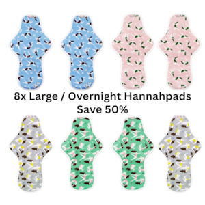 8x Hannahpad Large Pads 33cm/45mL SAVE 50% Value Bundle
