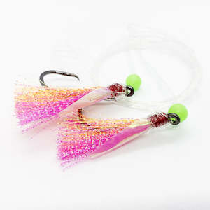 Flasher Rigs Sabiki Rigs: Snapper Tackle Premium Flasher Rig - Orange and Pink