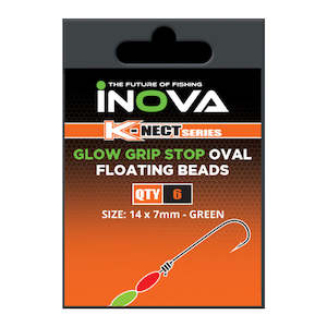 Fishing Beads: INOVA Glow Grip Stop Oval Beads