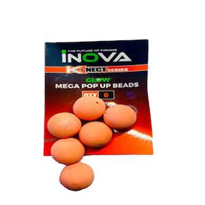 Fishing Beads: INOVA Mega Pop Up Glow Red Beads