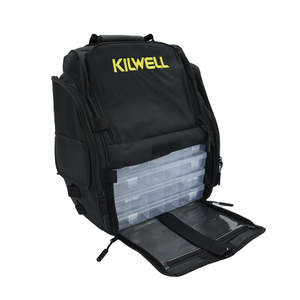 Kilwell Fishing Backpack with 4 Tackle Boxes – Heavy Duty Tackle Storage Pack