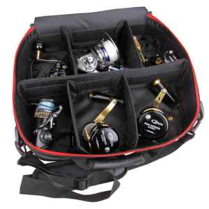 Tackle Boxes Bags: Catch Fishing Reel Storage Bag – 6 Compartment Padded Reel Case