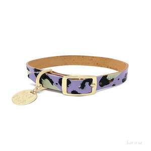 Dog Accessories: Leather Collar | Lilac