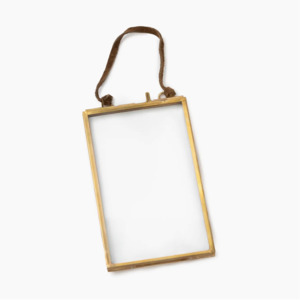 Wall Art: Frame | Brass & Glass3x5