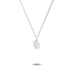 Necklaces: Lucia | Gold Filled Rose Quartz Necklace