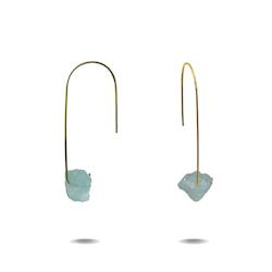 Lenore Collection: Lenore | Gold Filled Aquamarine Drop Earrings