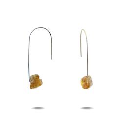Lenore Collection: Lenore | Sterling Silver Citrine Drop Earrings
