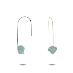 Lenore Collection: Lenore | Sterling Silver Aquamarine Drop Earrings