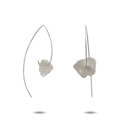 Lorelai Earrings: Lorelai  | Sterling Silver Rose Quartz Hook Earrings