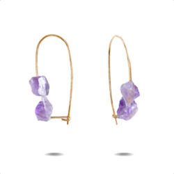 Lillian Earrings: Lillian | Gold Filled Amethyst Drop Earrings