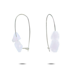 Lillian Earrings: Lillian | Sterling Silver Rose Quartz Drop Earrings