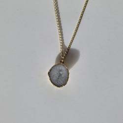 Geode: Dove Gold Geode Necklace