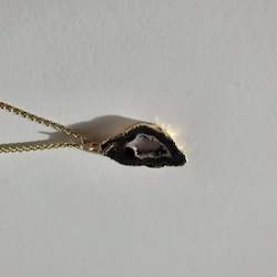 Geode: Midnight Gold Geode Necklace