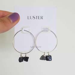 Crystal Earrings: Limited Edition | Tanzanite Silver Hoops