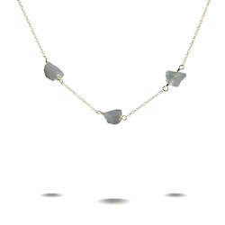 Unique Crystal Necklaces: Lola | Gold Filled Rose Quartz Choker Necklace