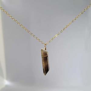 All Raw Crystal Jewellery: Smokey Quartz Necklace | Gold Filled