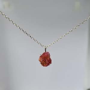 All Raw Crystal Jewellery: Pink Ruby Necklace