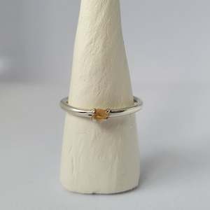 Coloured Rough Sapphire Jewellery: Orange Yellow Sapphire Ring