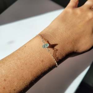 All Raw Crystal Jewellery: Aquamarine Bracelet | Silver