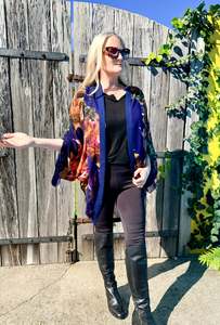 AUGUSTINE/Resort- Purple Floral Kimono