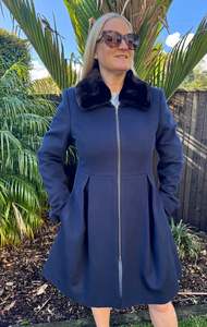 Jumpers Hoodies: ALANNAH HILL Wool/Cashmere Blend Blue Coat