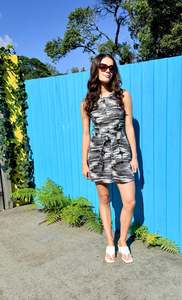 RUBY Black/White Mini Dress