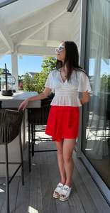 ALICE + OLIVIA Red Skirt