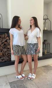 Skirts Shorts: RUBY Black/White Mini Skirt