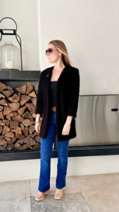 Jumpers Hoodies: KATE SYLVESTER Long Black Coat