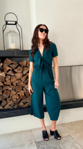 Tops: MILK and HONEY Green Wide Short Leg Jumpsuit, Size 8 *** NEW WITH TAGS ***