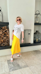 Skirts Shorts: SEED Yellow Linen Blend Maxi Skirt, Size 8