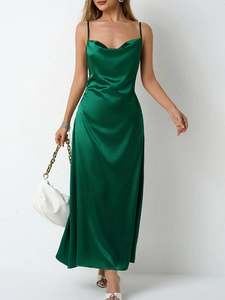 Bridesmaid Dresses: Satin Cowl Neck Cami Dress