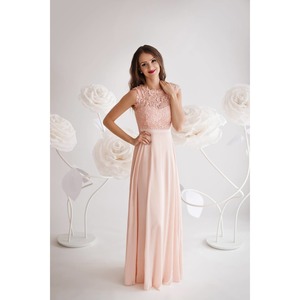 Bridesmaid Dresses: Long Dress with Lace Bustier