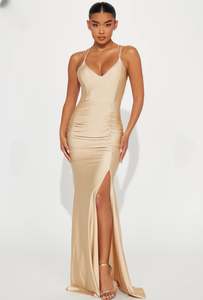 Gabriella Backless Gown - Champagne