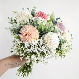 Bridal Accessories: Simulated Hydrangea Bridal Bouquet