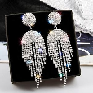 New high-quality zinc alloy rhinestone earrings