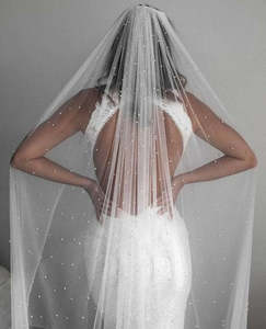 Bridal Accessories: Bridal Veil with Comb Ivory White Wedding Veil
