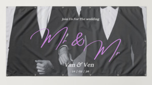 Mr & Mr Wedding Banner 04