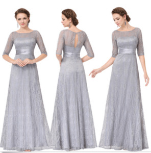 Mother Of The Bride: Long Lace Mother Of Bride Formal Evening Dress