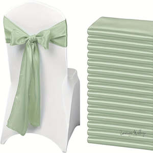 Chair Sashes: 50pcs Satin Wedding Chair Sashes