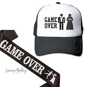 Gamer Groom Bachelor Party Cap & Sash Set