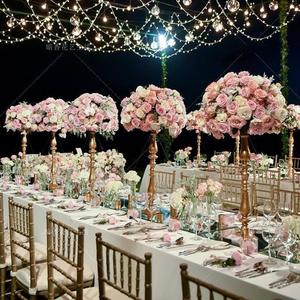 Centerpieces: Metal Candle Holders Flowers Vase Candlestick Centerpieces