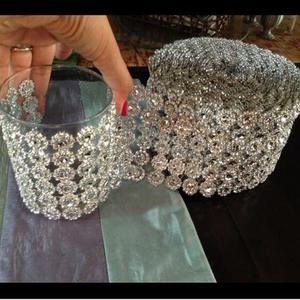 Craft Supplies: Bridal Rhinestone Bracelet Multi-row Crystal