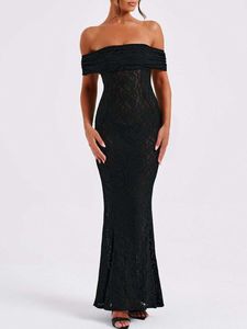 Ball Gowns: Devine Backless Lace Off-Shoulder Maxi Dress